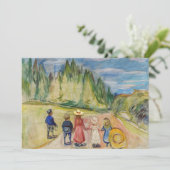 Edvard Munch - Het sprookjesbos Bedankkaart (Staand voorkant)