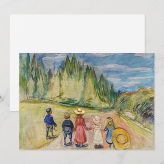 Edvard Munch - Het Sprookjesbos Bedankkaart (Voorkant / Achterkant)