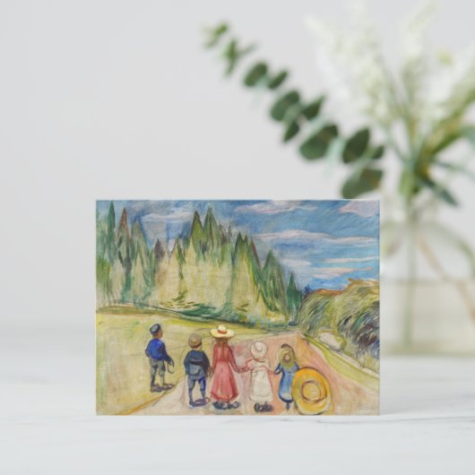 Edvard Munch - Het Sprookjesbos Briefkaart (Staand voorkant)