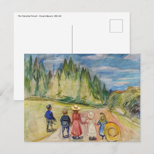Edvard Munch - Het sprookjesbos Briefkaart (Voorkant / Achterkant)