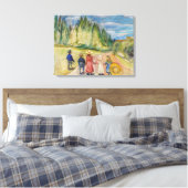 Edvard Munch - Het Sprookjesbos Canvas Afdruk (Insitu (Slaapkamer))
