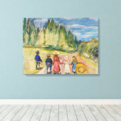 Edvard Munch - Het Sprookjesbos Canvas Afdruk (Insitu (Houten vloer))