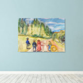 Edvard Munch - Het sprookjesbos Canvas Afdruk (Insitu (Houten vloer))