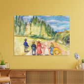 Edvard Munch - Het sprookjesbos Canvas Afdruk (Insitu (Woonkamer))