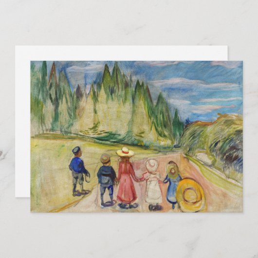 Edvard Munch - Het sprookjesbos Kaart (Voorkant / Achterkant)