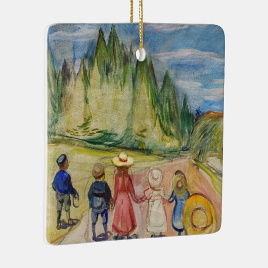 Edvard Munch - Het sprookjesbos Keramisch Ornament (Rechts)