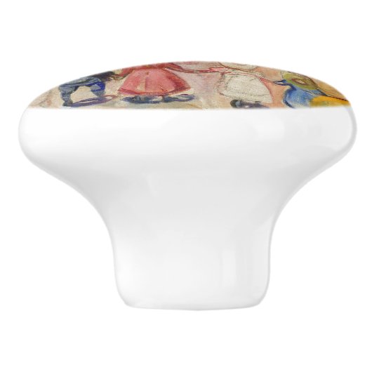 Edvard Munch - Het sprookjesbos Keramische Knop (Zijkant)