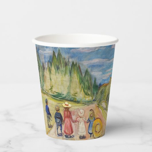 Edvard Munch - Het sprookjesbos Papieren Bekers (Voorkant)
