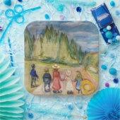 Edvard Munch - Het sprookjesbos Papieren Bordje (Feest)