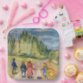 Edvard Munch - Het sprookjesbos Papieren Bordje (Feest)