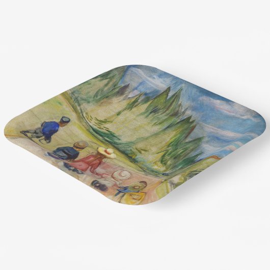 Edvard Munch - Het sprookjesbos Papieren Bordje (Gebogen)