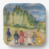 Edvard Munch - Het sprookjesbos Papieren Bordje (Voorkant)