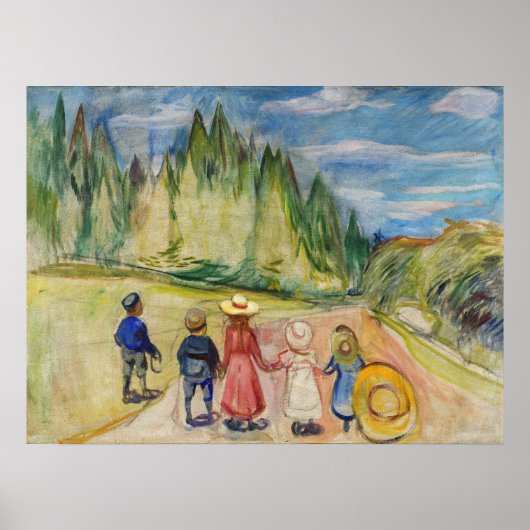 Edvard Munch - Het sprookjesbos Poster (Voorkant)