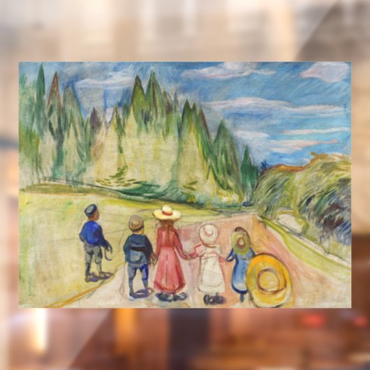 Edvard Munch - Het sprookjesbos Raamsticker (Vel 2)