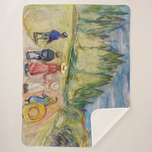Edvard Munch - Het sprookjesbos Sherpa Deken (Voorkant)