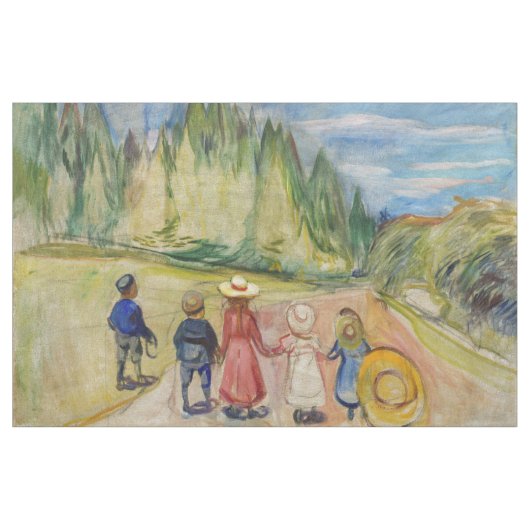 Edvard Munch - Het sprookjesbos Stof (Yard (91,4 cm))