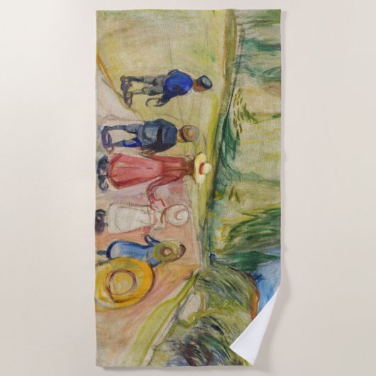 Edvard Munch - Het sprookjesbos Strandlaken (Voorkant)