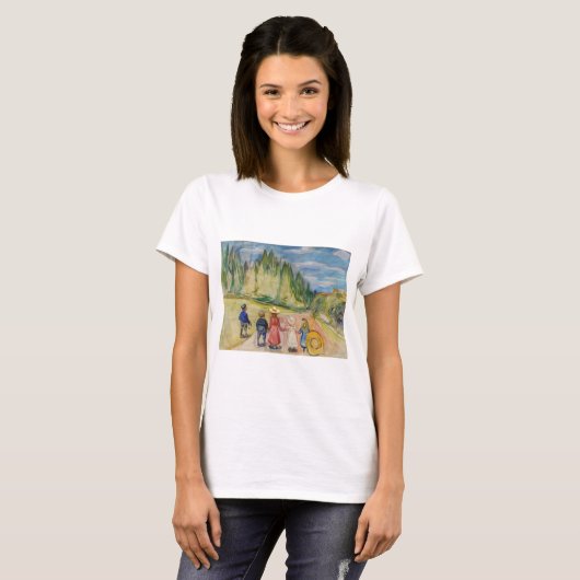 Edvard Munch - Het sprookjesbos T-shirt (Voorkant volledig)