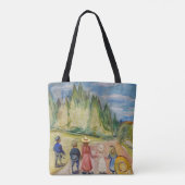 Edvard Munch - Het sprookjesbos Tote Bag (Achterkant)