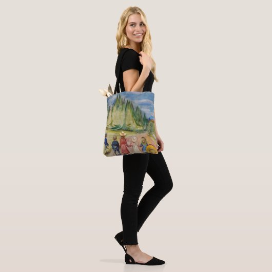 Edvard Munch - Het sprookjesbos Tote Bag (Op model)