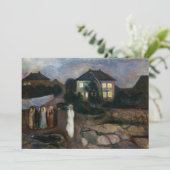 Edvard Munch - Het Storm Bedankkaart (Staand voorkant)