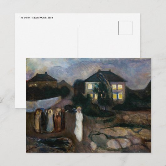 Edvard Munch - Het Storm Briefkaart (Voorkant / Achterkant)