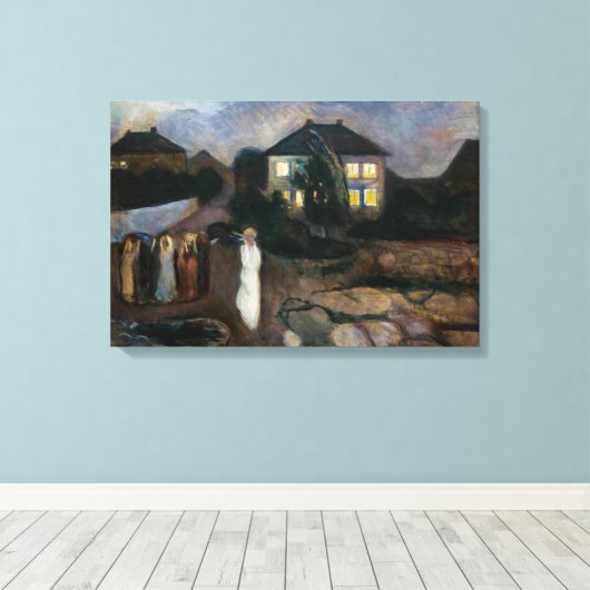 Edvard Munch - Het Storm Canvas Afdruk (Insitu (Houten vloer))