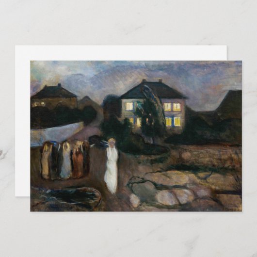 Edvard Munch - Het Storm Kaart (Voorkant / Achterkant)