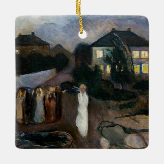 Edvard Munch - Het Storm Keramisch Ornament (Voorkant)