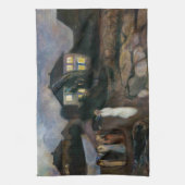 Edvard Munch - Het Storm Theedoek (Verticaal)