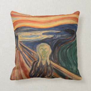 Edvard Munch Iconic the Scream Painting Kussen