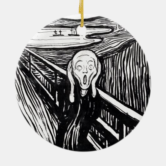 Edvard Munch Illustratie van het scherm Keramisch Ornament (Achterkant)
