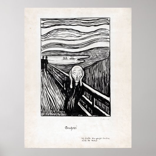 Edvard Munch Illustratie van het scherm Poster (Voorkant)