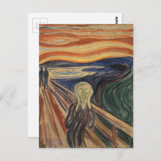 Edvard Munch is het spookbeeld Briefkaart (Voorkant / Achterkant)
