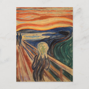 Edvard Munch is het spookbeeld Briefkaart