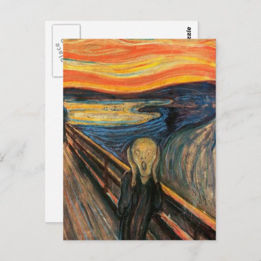 Edvard Munch is het spookbeeld Briefkaart (Voorkant / Achterkant)