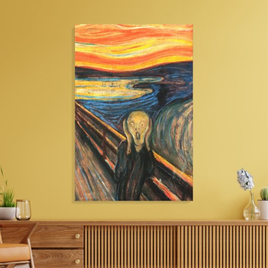 Edvard Munch is het spookbeeld Canvas Afdruk (Insitu (Woonkamer))