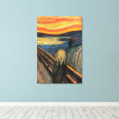 Edvard Munch is het spookbeeld Canvas Afdruk (Insitu (Houten vloer))