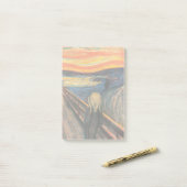 Edvard Munch is het spookbeeld Post-it® Notes (Op bureau)