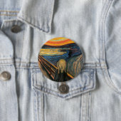 Edvard Munch is het spookbeeld Ronde Button 7,6 Cm (In situ)
