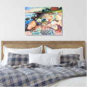 Edvard Munch - Kust met Rode Huis Canvas Afdruk (Insitu (Slaapkamer))