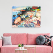 Edvard Munch - Kust met Rode Huis Canvas Afdruk (Insitu (Woonkamer))