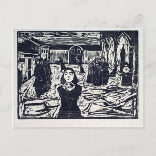Edvard Munch legt de laatste uur de dag voor Briefkaart