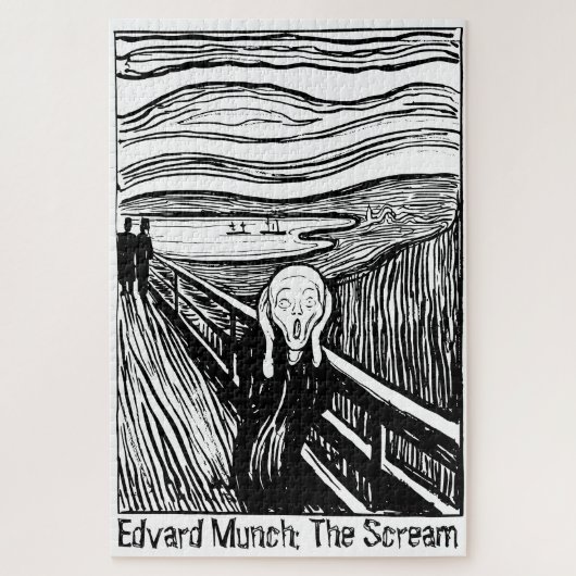 Edvard Munch Lithografie De Schreeuw Kunst 1000 St Legpuzzel (Verticaal)