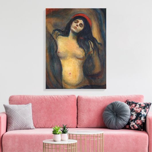 Edvard Munch - Madonna Canvas Afdruk (Insitu (Woonkamer))