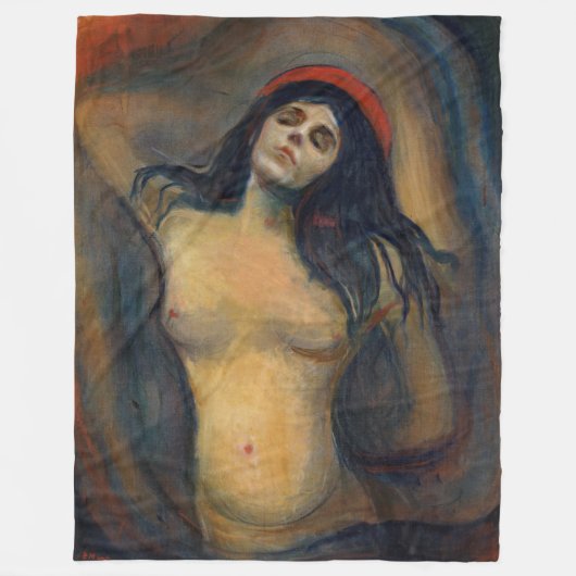 Edvard Munch - Madonna Fleece Deken (Voorkant)