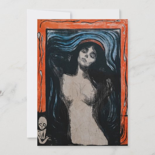 Edvard Munch - Madonna Lithografie Bedankkaart (Voorkant)