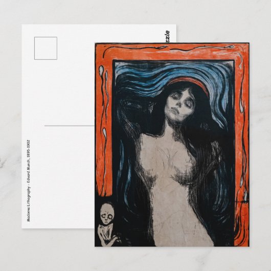 Edvard Munch - Madonna Lithografie Briefkaart (Voorkant / Achterkant)