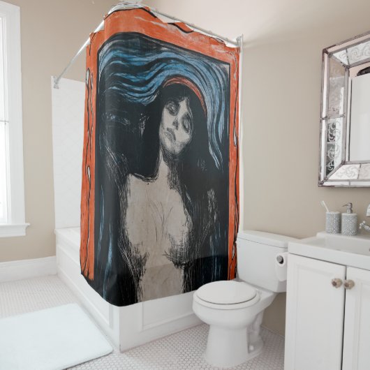 Edvard Munch - Madonna Lithografie Douchegordijn (In situ)