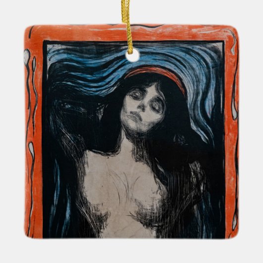 Edvard Munch - Madonna Lithografie Keramisch Ornament (Voorkant)
